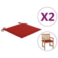 Thumbnail for Gartenstuhl-Kissen 2 Stk. Rot 50×50×3 cm