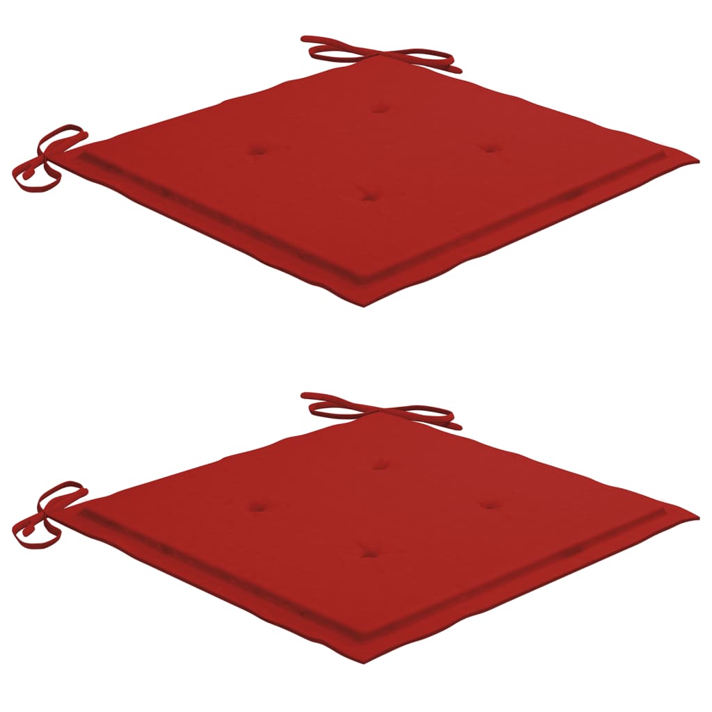 Gartenstuhl-Kissen 2 Stk. Rot 50×50×3 cm