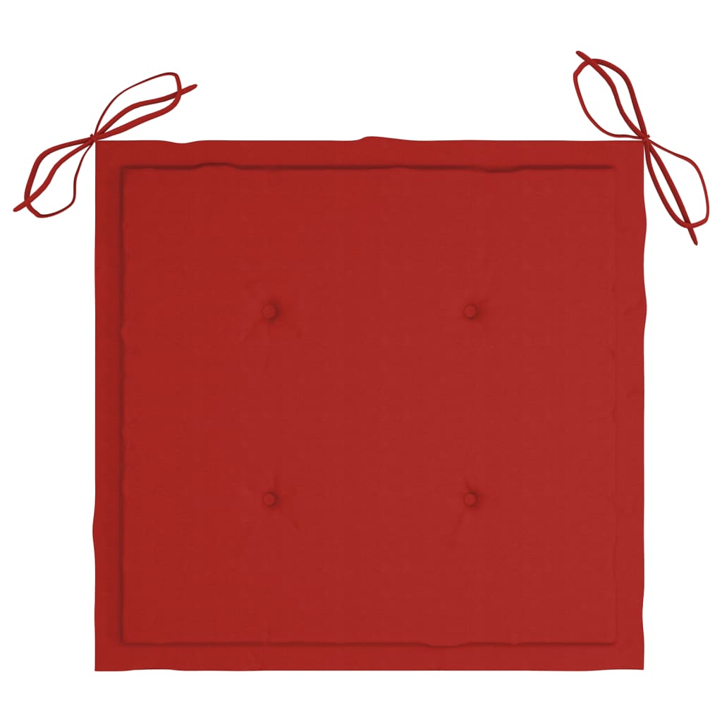 Gartenstuhl-Kissen 2 Stk. Rot 50×50×3 cm