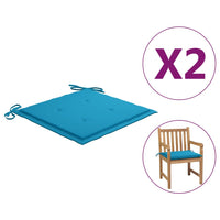 Thumbnail for Gartenstuhl-Kissen 2 Stk. Blau 50×50×3 cm