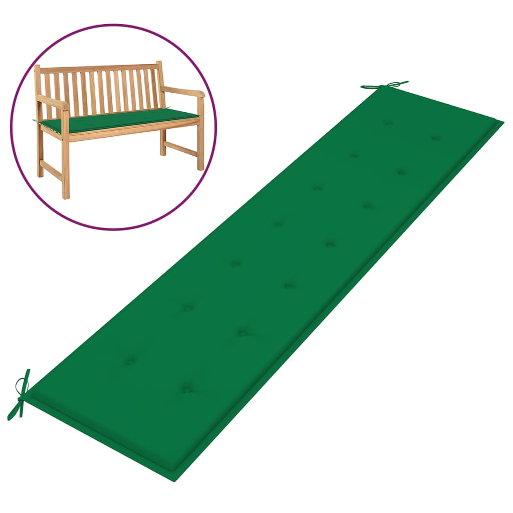 Gartenbank-Auflage Grün 200x50x3 cm Oxford-Gewebe