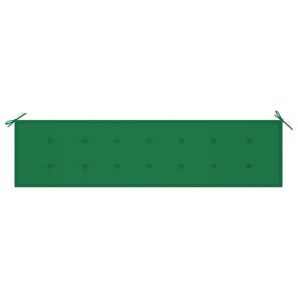 Gartenbank-Auflage Grün 200x50x3 cm Oxford-Gewebe