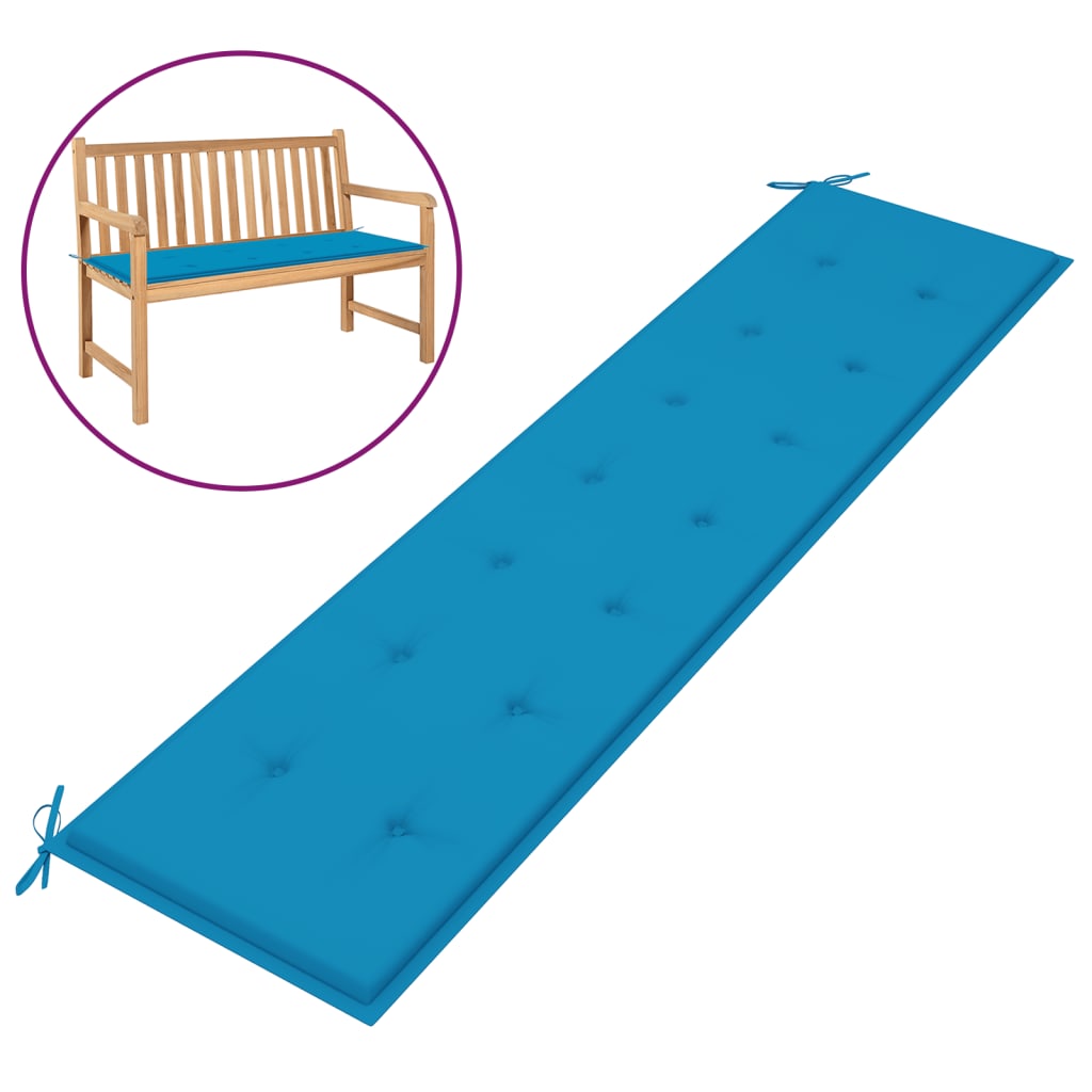 Gartenbank-Auflage Blau 200x50x3 cm
