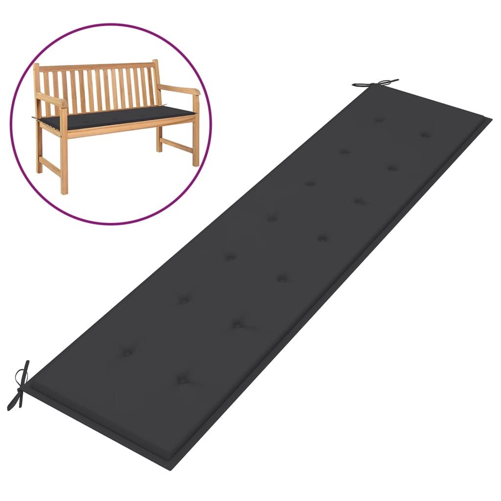 Gartenbank-Auflage Anthrazit 200x50x3 cm
