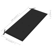 Thumbnail for Gartenbank-Auflage Schwarz 120x50x3 cm