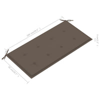 Thumbnail for Gartenbank-Auflage Taupe 100x50x3 cm