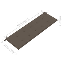 Thumbnail for Gartenbank-Auflage Taupe 150x50x3 cm