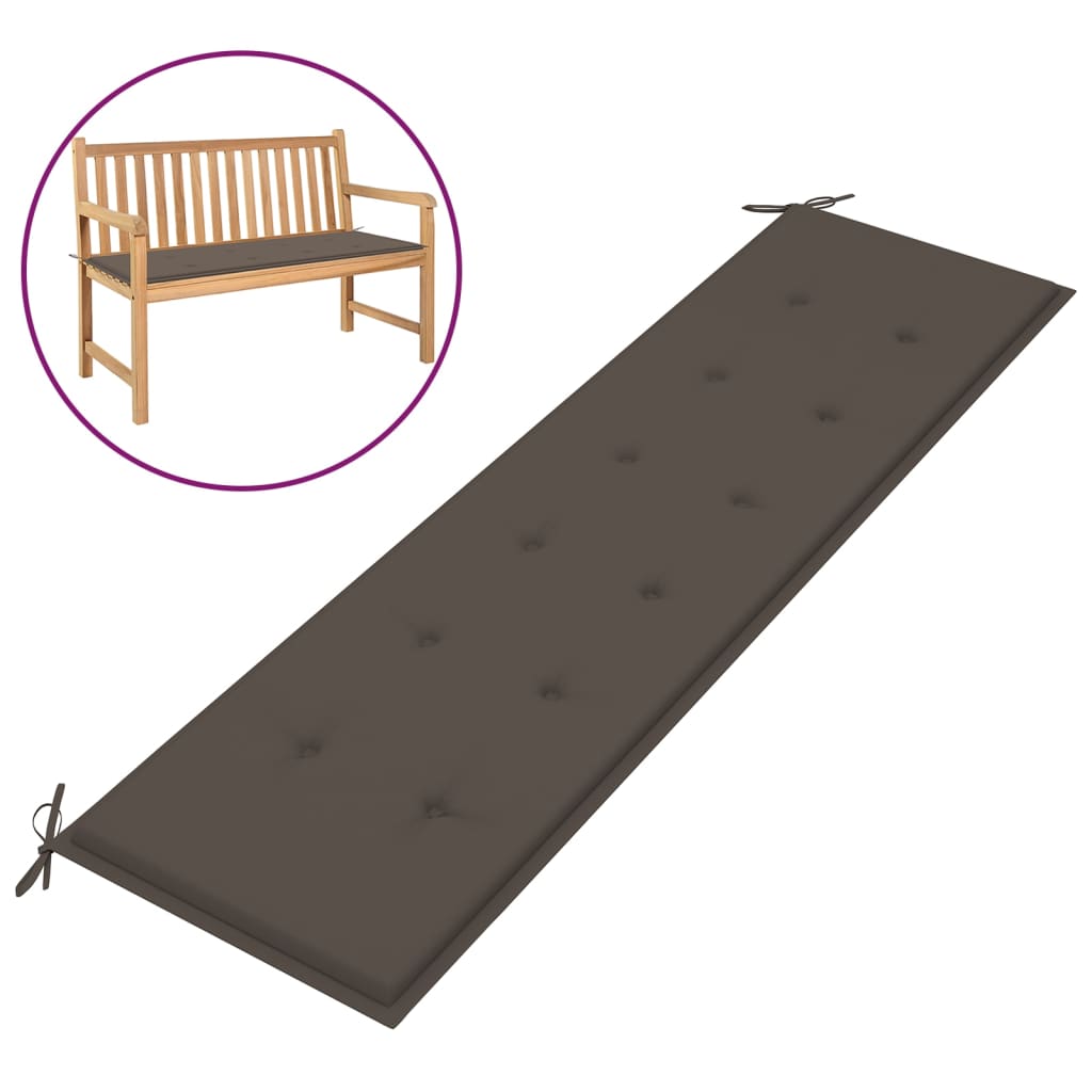 Gartenbank-Auflage Taupe 180x50x3 cm