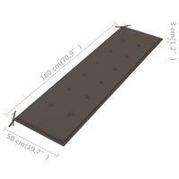 Thumbnail for Gartenbank-Auflage Taupe 180x50x3 cm