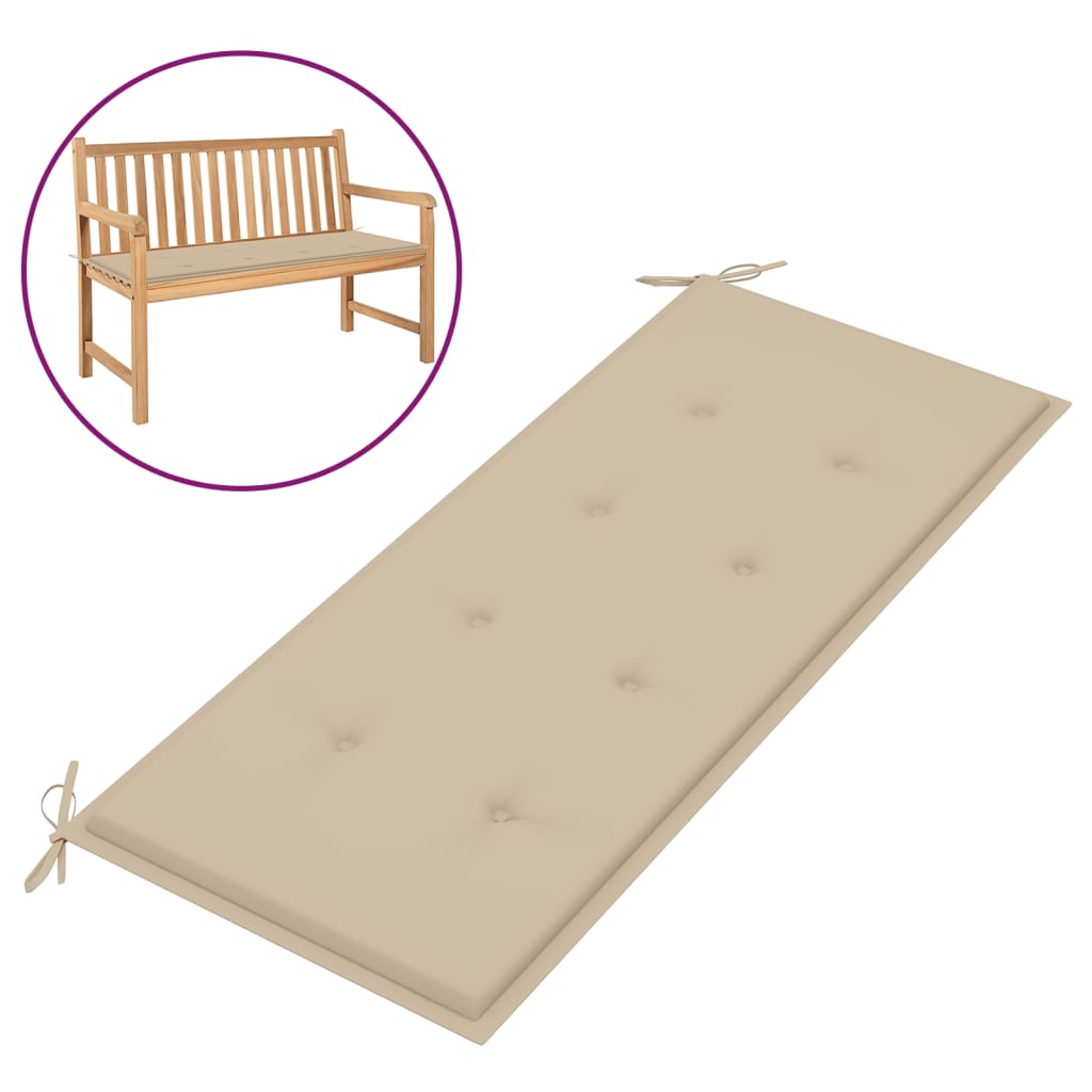 Gartenbank-Auflage Beige 120x50x3 cm