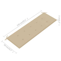 Thumbnail for Gartenbank-Auflage Beige 150x50x3 cm