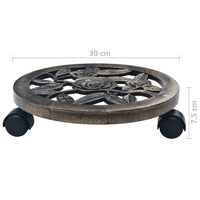 Thumbnail for Pflanzenroller 6 Stk. Bronze 30 cm Kunststoff