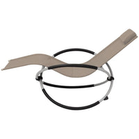 Thumbnail for Sonnenliege Geometrisch Outdoor Stahl Taupe