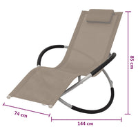 Thumbnail for Sonnenliege Geometrisch Outdoor Stahl Taupe
