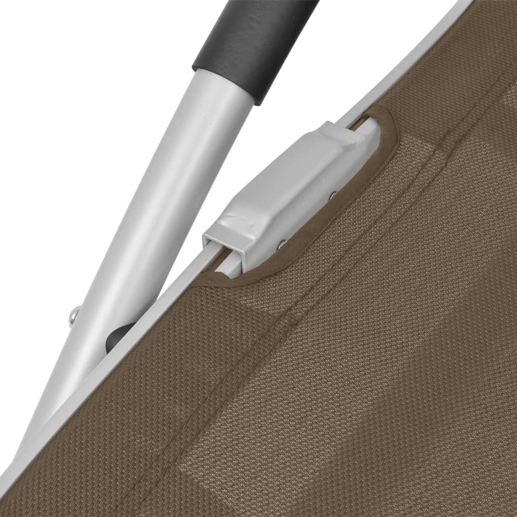 Sonnenliege mit Auflage Aluminium und Textilene Taupe