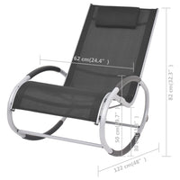 Thumbnail for Garden-Schaukelstuhl Schwarz Textilene