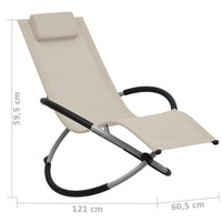 Thumbnail for Kinder-Sonnenliege Stahl Creme