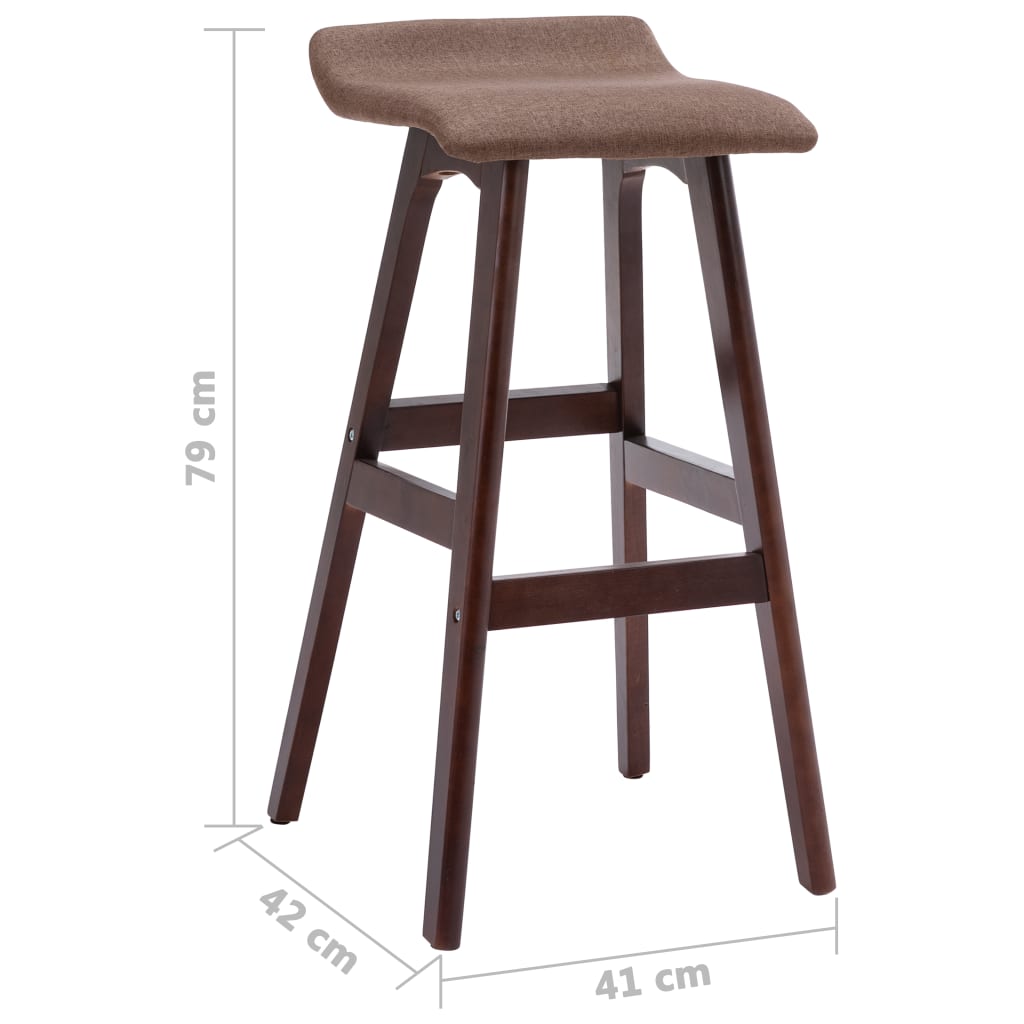 Barhocker 2 Stk. Taupe Stoff