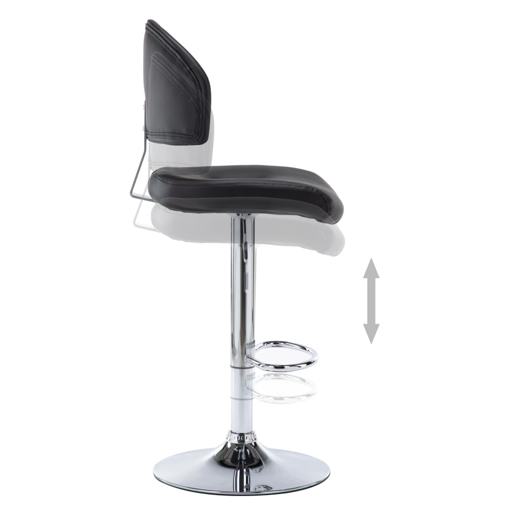 Barhocker Schwarz Kunstleder