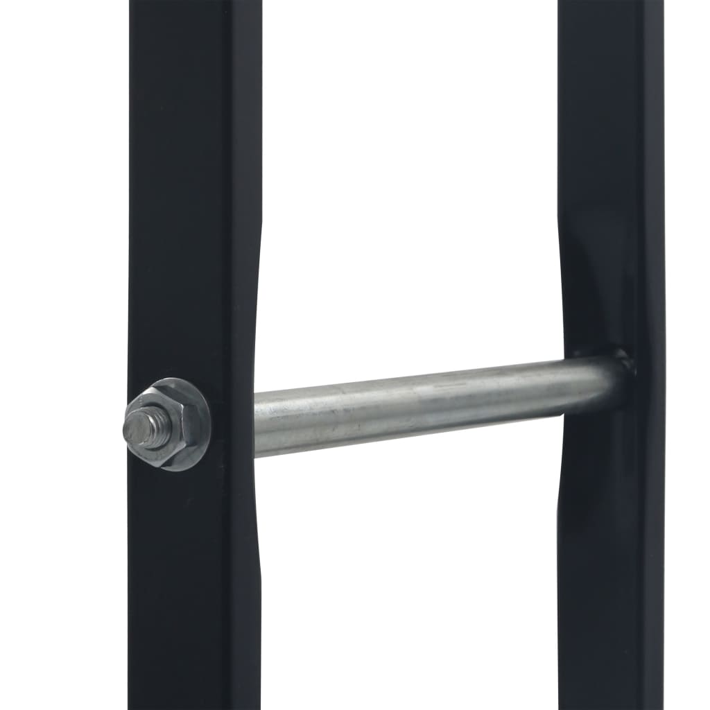 Brennholzregal Schwarz 100×25×100 cm Stahl