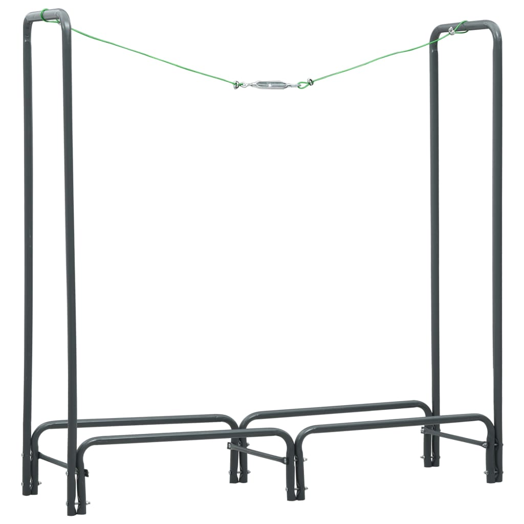 Brennholzregal Anthrazit 120×35×120 cm Stahl