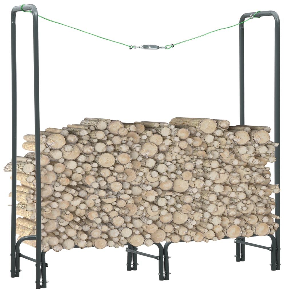 Brennholzregal Anthrazit 120×35×120 cm Stahl