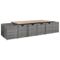 Thumbnail for 13-tlg. Garten-Essgruppe mit Kissen Poly Rattan Anthrazit