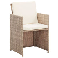 Thumbnail for 15-tlg. Garten-Essgruppe mit Auflagen Poly Rattan Beige