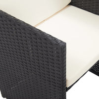 Thumbnail for 15-tlg. Garten-Essgruppe mit Auflagen Poly Rattan Schwarz
