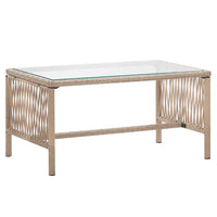 Thumbnail for 4-tlg. Garten-Lounge-Set mit Auflage Poly Rattan Beige