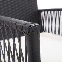 Thumbnail for Gartensessel mit Sitzkissen 2 Stk. Schwarz Poly Rattan