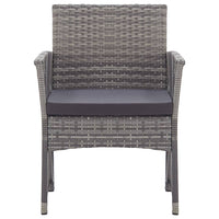 Thumbnail for Gartensessel mit Sitzkissen 2 Stk. Anthrazit Poly Rattan