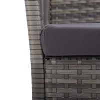 Thumbnail for Gartensessel mit Sitzkissen 2 Stk. Anthrazit Poly Rattan