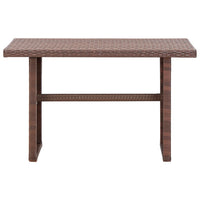 Thumbnail for Gartentisch Braun 110 x 60 x 67 cm Poly Rattan