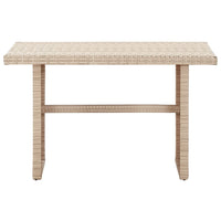 Thumbnail for Gartentisch Beige 110 x 60 x 67 cm Poly Rattan