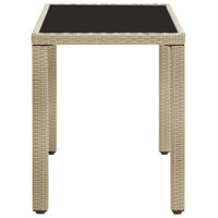 Thumbnail for Gartentisch Beige 123 x 60 x 74 cm Poly Rattan