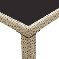 Thumbnail for Gartentisch Beige 123 x 60 x 74 cm Poly Rattan