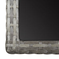 Thumbnail for Gartentisch Anthrazit 110×53×72 cm Glas und Poly Rattan
