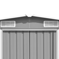 Thumbnail for Gerätehaus Grau 257x779x181 cm Verzinkter Stahl