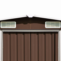 Thumbnail for Gerätehaus Braun 257x990x181 cm Verzinkter Stahl