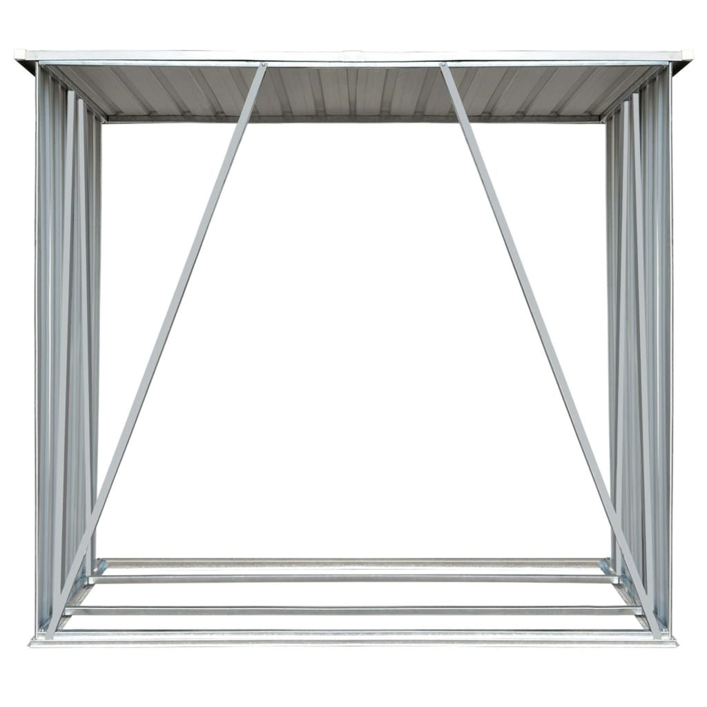 Brennholzlager Verzinkter Stahl 163 x 83 x 154 cm Grün