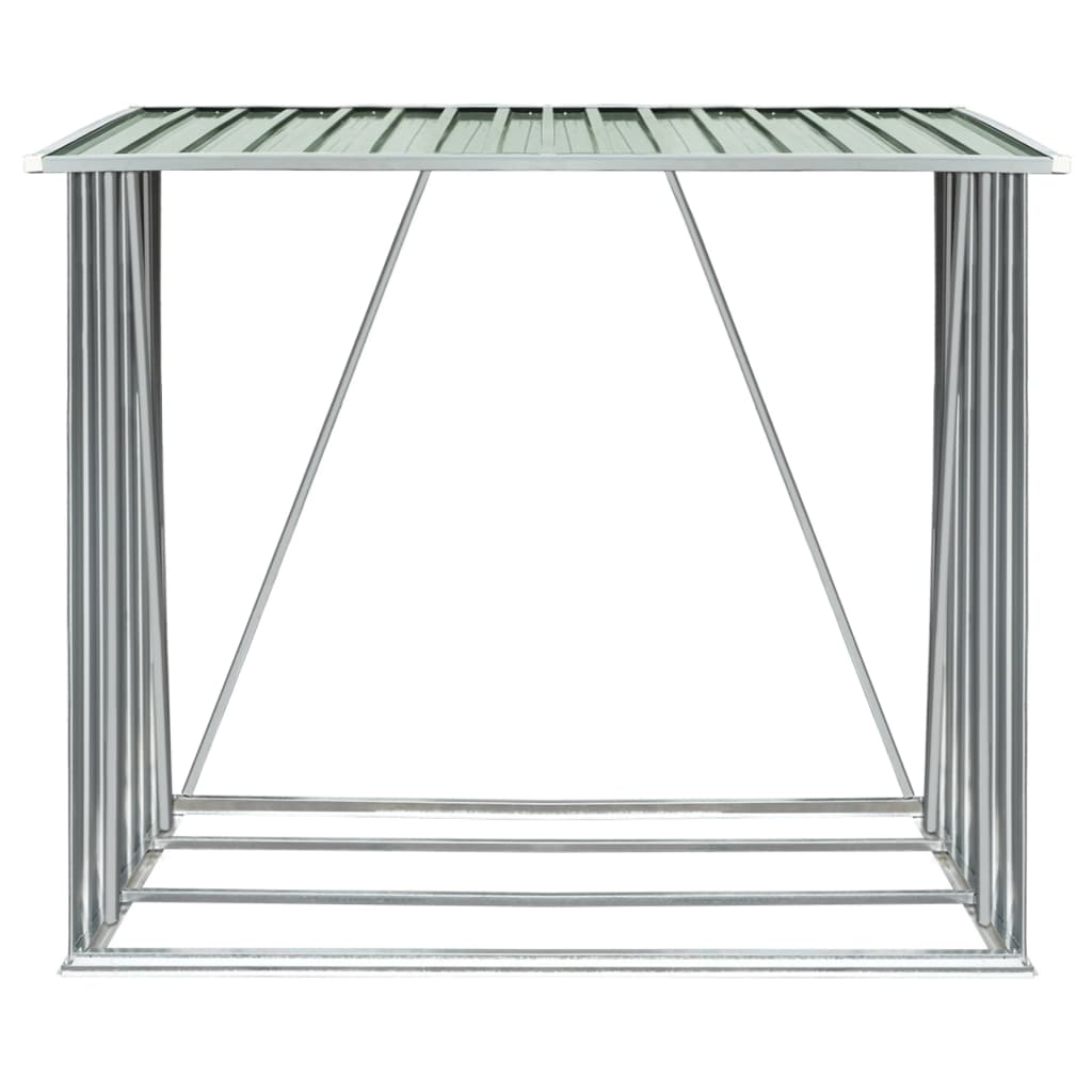 Brennholzlager Verzinkter Stahl 163 x 83 x 154 cm Grün