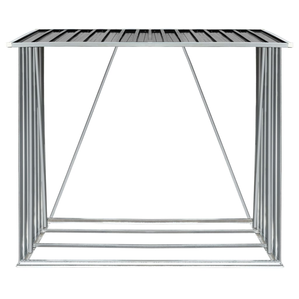 Brennholzlager Verzinkter Stahl 163 x 83 x 154 cm Anthrazit