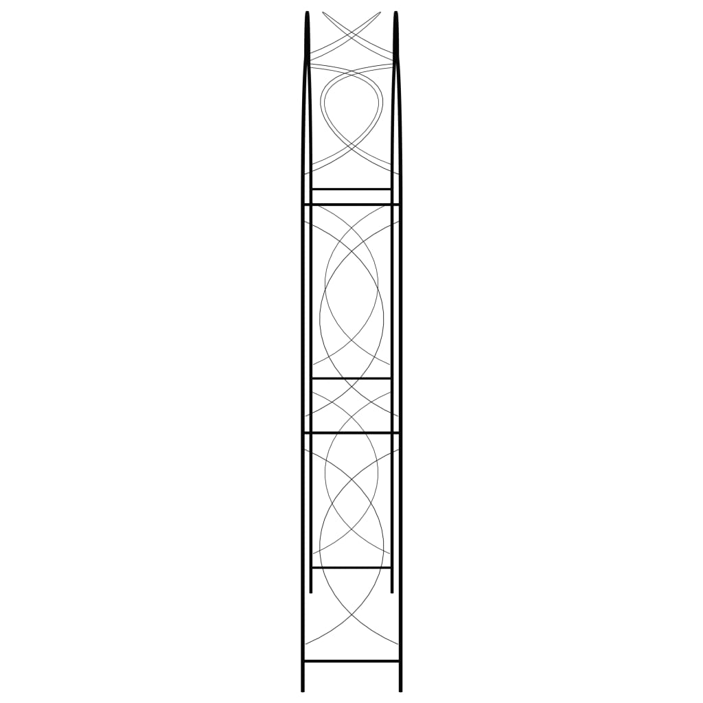 Rosenbogen Schwarz 150 x 34 x 240 cm Eisen