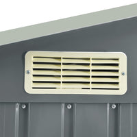 Thumbnail for Gartenhaus mit Regal Grau 205x130x183 cm Eisen