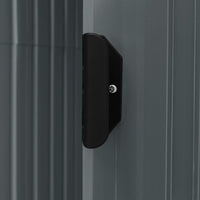 Thumbnail for Gartenhaus mit Regal Grau 205x130x183 cm Eisen