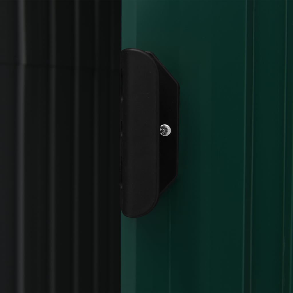 Gartenhaus mit Regal Grün 205x130x183 cm Eisen