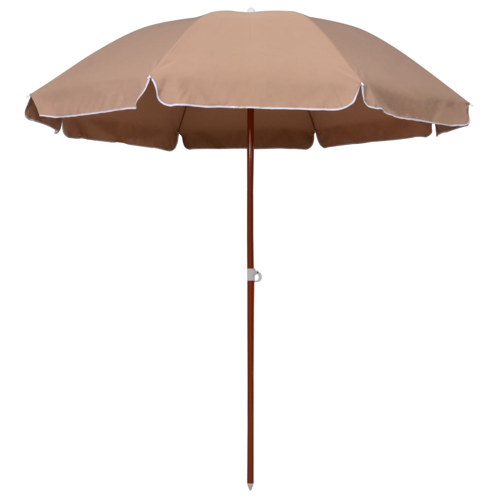 Sonnenschirm mit Stahlmast 240 cm Taupe