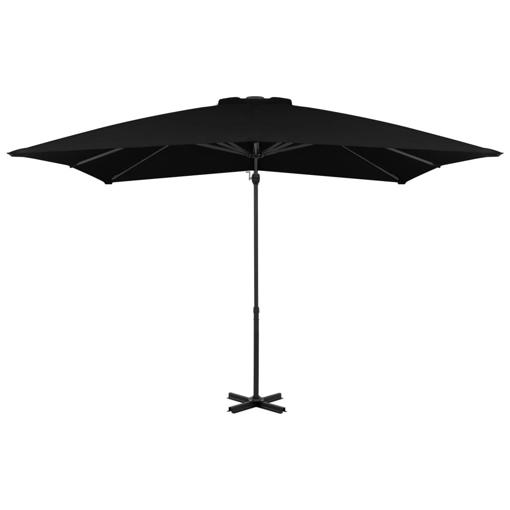 Ampelschirm mit Aluminium-Mast Schwarz 250x250 cm