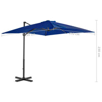 Thumbnail for Ampelschirm mit Aluminium-Mast Azurblau 250x250 cm